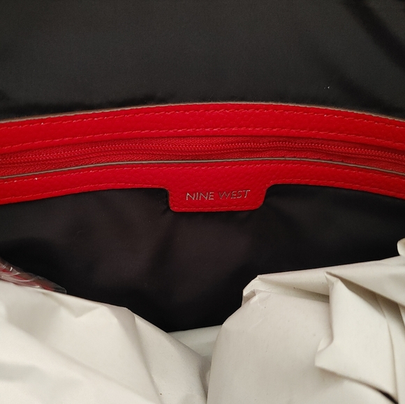 Nine West Reana Red Faux Leather Tote - Picture 3 of 5